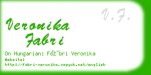 veronika fabri business card